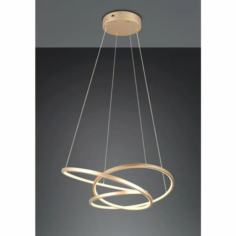 Lampes Dorées-Luminaires Trio Darvin Suspension LED Or, 1 lumière