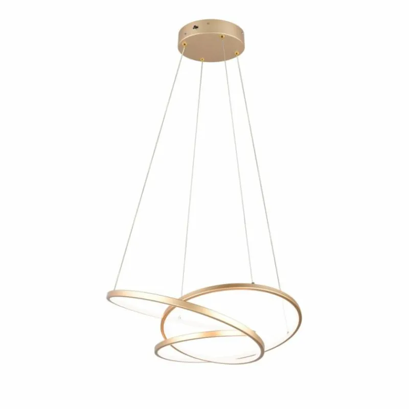 Lampes Dorées-Luminaires Trio Darvin Suspension LED Or, 1 lumière