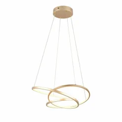 Lampes Dorées-Luminaires Trio Darvin Suspension LED Or, 1 lumière