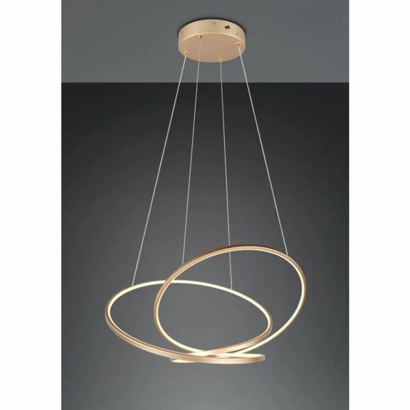 Lampes Dorées-Luminaires Trio Darvin Suspension LED Or, 1 lumière