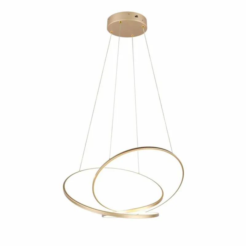 Lampes Dorées-Luminaires Trio Darvin Suspension LED Or, 1 lumière