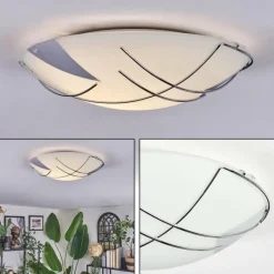 hofstein Davin Plafonnier Blanc, 1 lumière