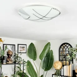 hofstein Davin Plafonnier Blanc, 1 lumière