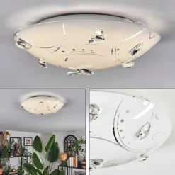 hofstein Davin Plafonnier LED Blanc, 1 lumière