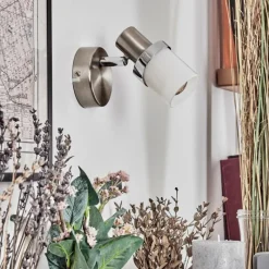 hofstein Davor Applique murale, Spot mural Chrome, Nickel mat, 1 lumière