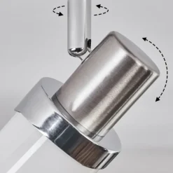 hofstein Davor Plafonnier, Spot de plafond Chrome, Nickel mat, 2 lumières