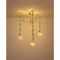 Luminaires Globo Lighting Décor Globo ROVETO Ambre, 3 lumières