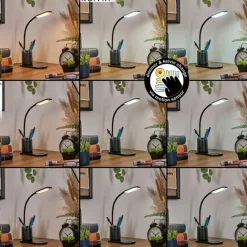 hofstein Debelmose Lampe de bureau, Lampe à poser LED Noir, 1 lumière