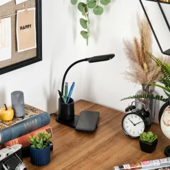 hofstein Debelmose Lampe de bureau, Lampe à poser LED Noir, 1 lumière