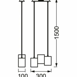 Lampes En Bois-Luminaires Ledvance DECOR Applique murale / Plafonnier LED Noir, 1 lumière