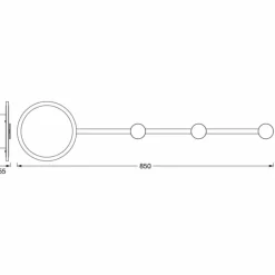 Luminaires Ledvance DECOR Applique murale / Plafonnier LED Argenté, 1 lumière* Éclairage Led
