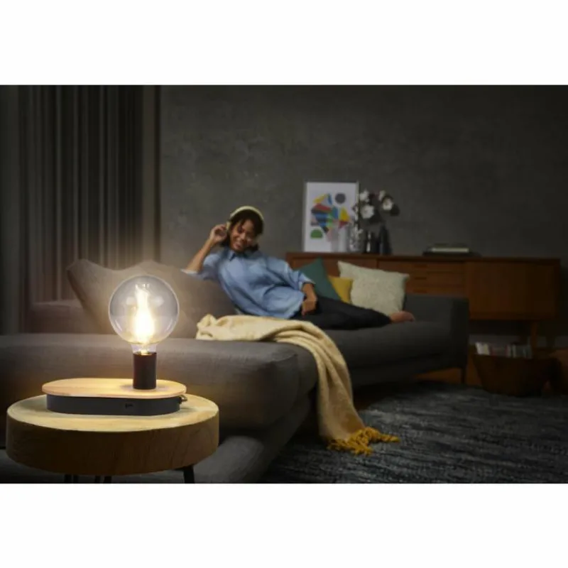 Lampes En Bois-Luminaires Ledvance DECOR Applique murale / Plafonnier Couleur bois, Noir, 1 lumière