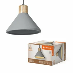 Lampes En Bois-Luminaires Ledvance DECOR Applique murale / Plafonnier Gris, Couleur bois, 1 lumière