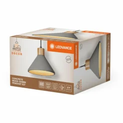 Lampes En Bois-Luminaires Ledvance DECOR Applique murale / Plafonnier Gris, Couleur bois, 1 lumière