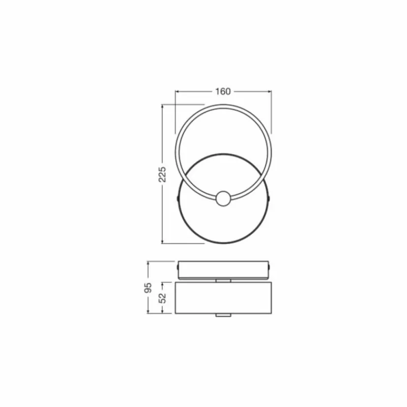 Luminaires Ledvance DECOR Applique murale / Plafonnier LED Noir, 1 lumière* Éclairage Led