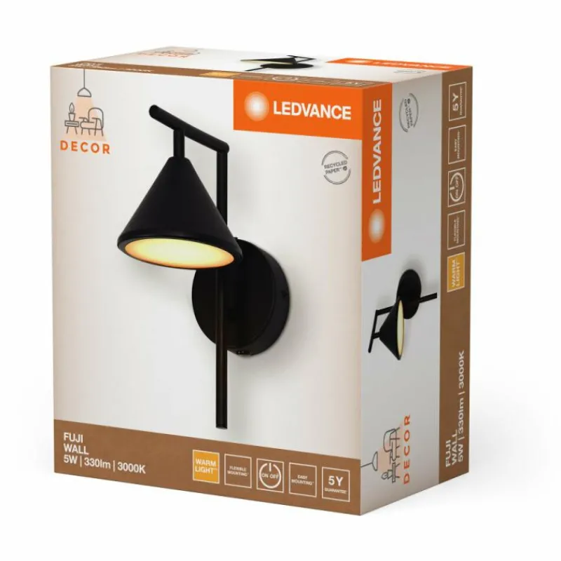 Luminaires Ledvance DECOR Applique murale / Plafonnier LED Noir, 1 lumière* Éclairage Led