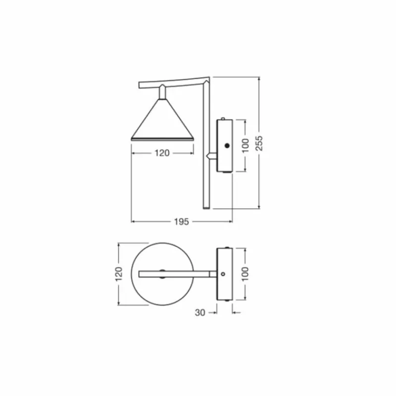 Luminaires Ledvance DECOR Applique murale / Plafonnier LED Noir, 1 lumière* Éclairage Led