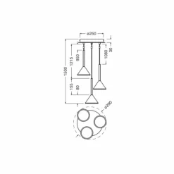 Luminaires Ledvance DECOR Applique murale / Plafonnier LED Noir, 3 lumières* Éclairage Led