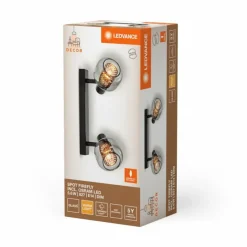Luminaires Ledvance DECOR Applique murale / Plafonnier LED Noir, 2 lumières