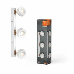 Lampes En Bois-Luminaires Ledvance Decor Plafonnier LED Blanc, 3 lumières