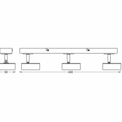Lampes En Bois-Luminaires Ledvance Decor Plafonnier LED Blanc, 3 lumières