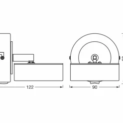 Lampes En Bois-Luminaires Ledvance Decor Plafonnier LED Noir, 1 lumière