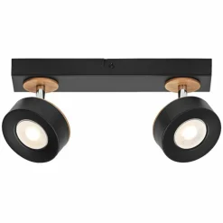 Lampes En Bois-Luminaires Ledvance Decor Plafonnier LED Noir, 2 lumières