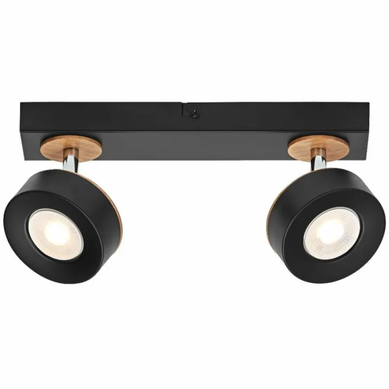 Lampes En Bois-Luminaires Ledvance Decor Plafonnier LED Noir, 2 lumières