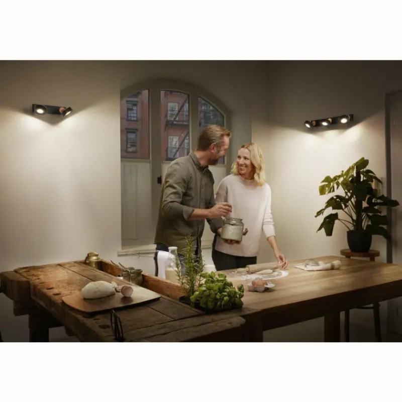 Lampes En Bois-Luminaires Ledvance Decor Plafonnier LED Noir, 3 lumières