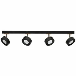 Lampes En Bois-Luminaires Ledvance Decor Plafonnier LED Noir, 4 lumières