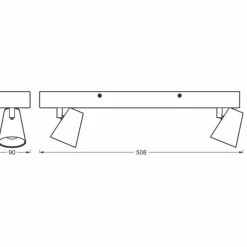 Luminaires Ledvance Decor Plafonnier LED Noir, 2 lumières* Éclairage Led