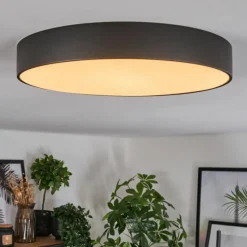 hofstein Diagonal Plafonnier LED Noir, 1 lumière, Télécommandes