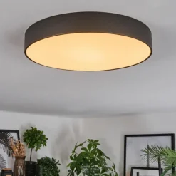 hofstein Diagonal Plafonnier LED Noir, 1 lumière, Télécommandes