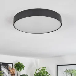 hofstein Diagonal Plafonnier LED Noir, 1 lumière, Télécommandes