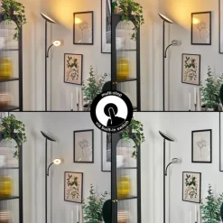 Luminaires Scandinaves-hofstein Dillingby Lampadaire LED Noir, 2 lumières