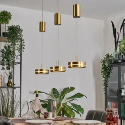 hofstein Dingersjo Suspension, Suspension LED Laiton, 3 lumières