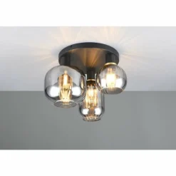 Luminaires Trio Diva Plafonnier Noir, 3 lumières