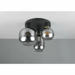 Luminaires Trio Diva Plafonnier Noir, 3 lumières