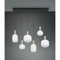 Luminaires Trio Diva Suspension Laiton, 6 lumières