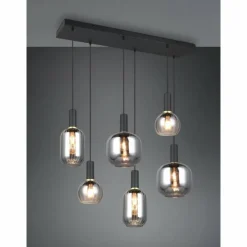 Luminaires Trio Diva Suspension Noir, 6 lumières