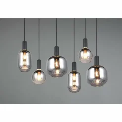 Luminaires Trio Diva Suspension Noir, 6 lumières
