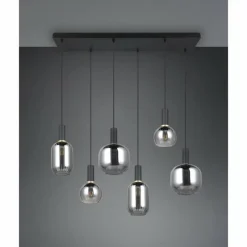 Luminaires Trio Diva Suspension Noir, 6 lumières