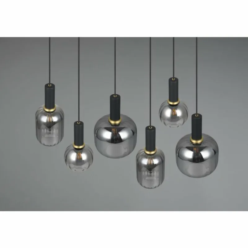 Luminaires Trio Diva Suspension Noir, 6 lumières