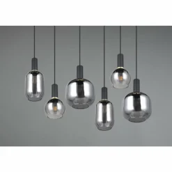 Luminaires Trio Diva Suspension Noir, 6 lumières