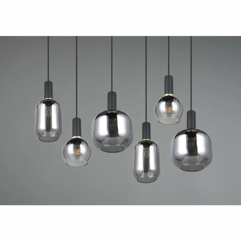 Luminaires Trio Diva Suspension Noir, 6 lumières