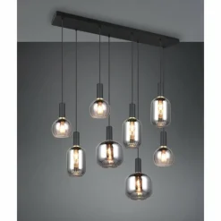 Luminaires Trio Diva Suspension Noir, 8 lumières