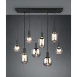 Luminaires Trio Diva Suspension Noir, 8 lumières