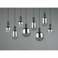 Luminaires Trio Diva Suspension Noir, 8 lumières