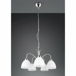 Luminaires Reality DOBBY Suspension Nickel mat, 5 lumières