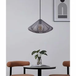 Lampes En Tissu-Luminaires Eglo DOLWEN Suspension Noir, 1 lumière